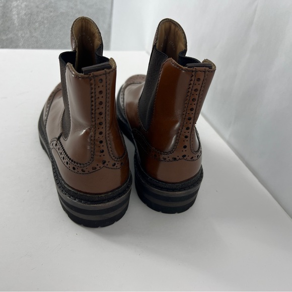 lo.white Classic Brown Brogue Chelsea Boots main image 5